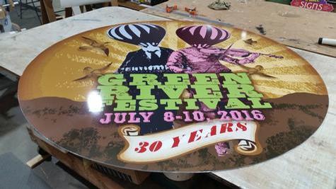 Printed outdoor signage
