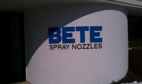 BETE Fog Nozzle- Acrylic letters