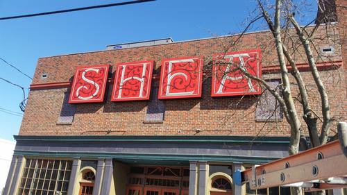SHEA Theater Aluminum signs with steel framework
